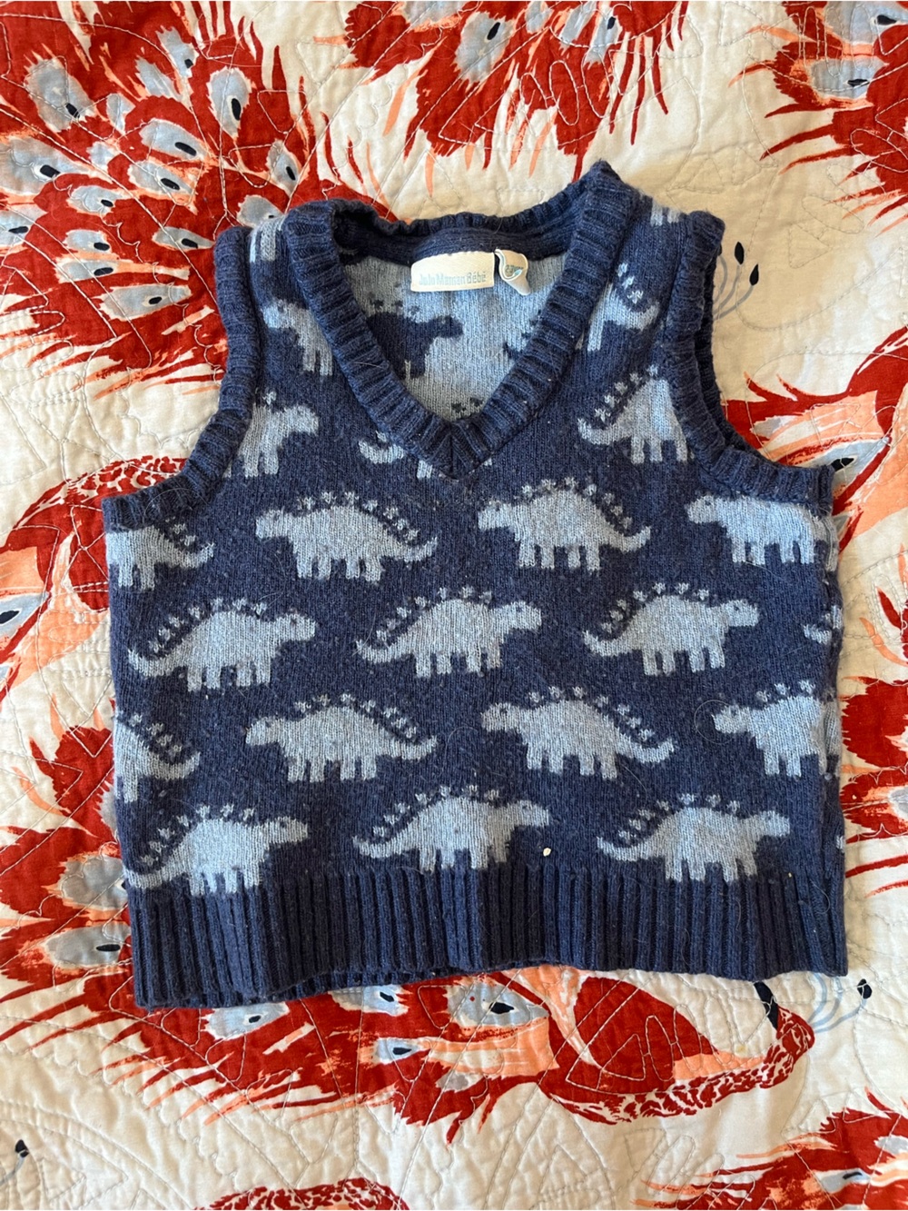 Kids dino sweater vest!